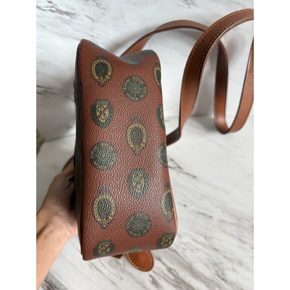 Vintage 80s Capezio Crossbody Bag – Brown Coated Canvas - Retro Mall Icon Energy - Picture 11 of 16